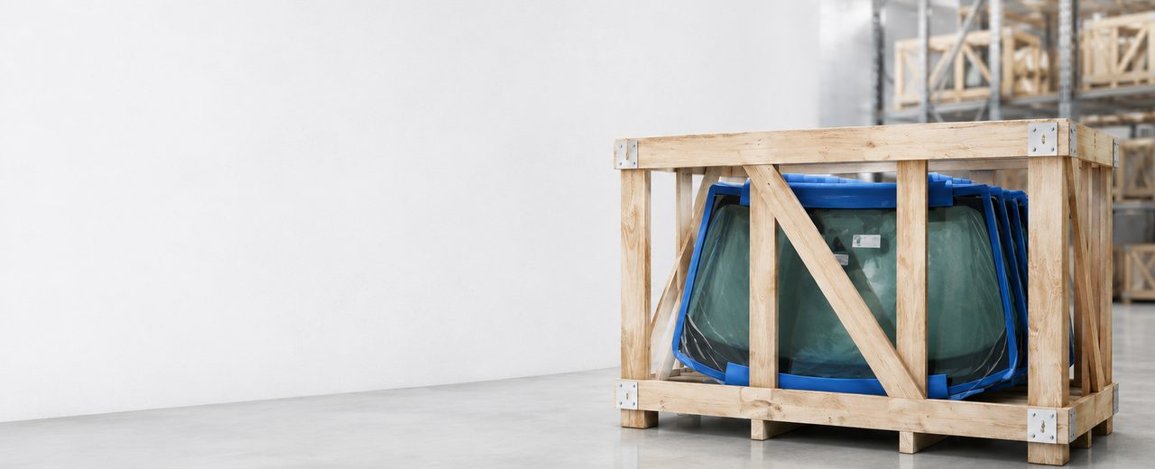 Holzkisten für Glas